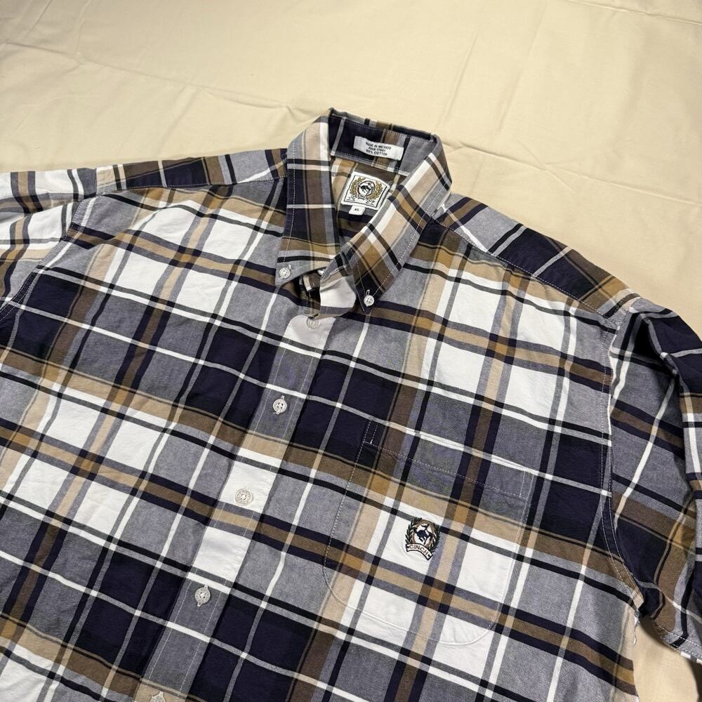 Cinch Brown Plaid Long Sleeve Button Up Western Shirt Cowboy Mens Size XL